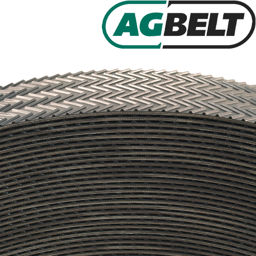 4" Wide 3-Ply Continuous Chevron (P110) Bulk Roll Baler Belt (per Foot)