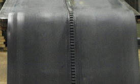 Black Rubber Belt with V-guides