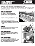 CobraCut Maintenance Kit Instructions