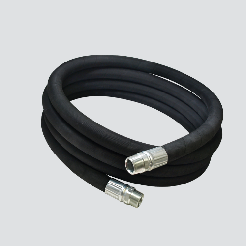 1" x 12' Hardwall Curb Pump Fuel Transfer Hose Assembly (Packaged)